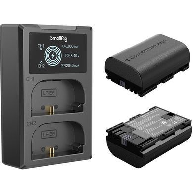 Фотография - Зарядное устройство SmallRig LP-E6NH + 2 аккумулятора (3821)