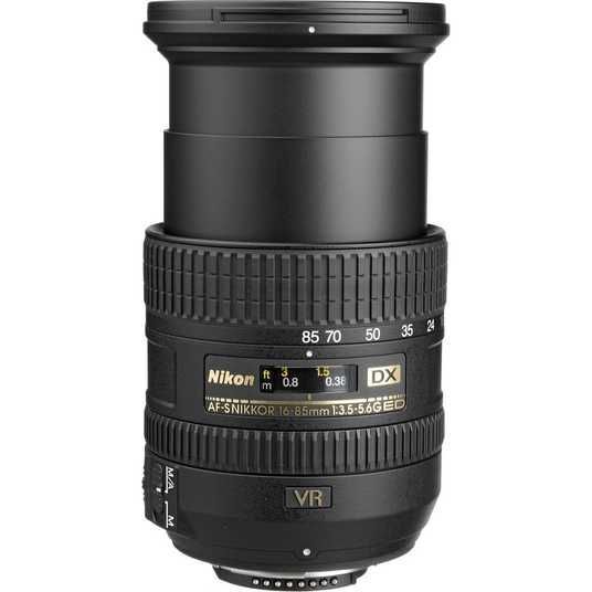 ᐉ Купити Об'єктив Nikon AF-S 16-85mm f/3.5-5.6G ED VR DX в Києві