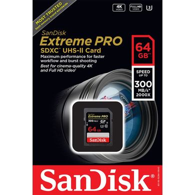 Фотографія - Карта пам'яті SanDisk SDXC UHS-II U3 ​​Extreme Pro (SDSDXPK)