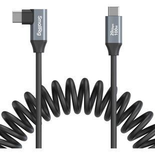 Фотографія - USB-C кабель SmallRig 4792 (35 см, прямий-кутовий, спіральний)