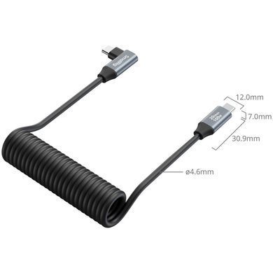Фотографія - USB-C кабель SmallRig 4792 (35 см, прямий-кутовий, спіральний)