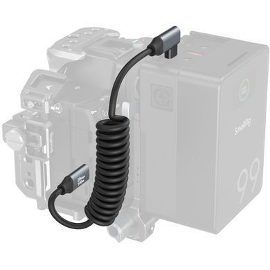 Фотографія - USB-C кабель SmallRig 4792 (35 см, прямий-кутовий, спіральний)