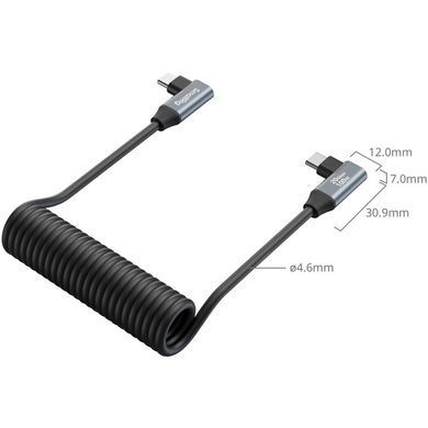 Фотографія - USB-C кабель SmallRig 4793 (35 см, кутовий-кутовий, спіральний)
