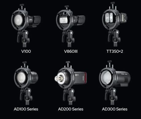 Фотография - Держатель для вспышек Godox S3 с байонетом Bowens