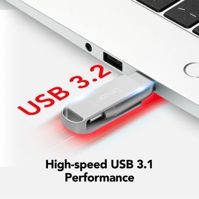 Фотография - Lexar 128GB JumpDrive Dual Drive D400 USB 3.2 Gen 1 USB-C / USB-A (2-Pack)