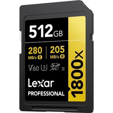 Фотография - Карта памяти Lexar Professional 1800x UHS-II SDXC (GOLD Series)