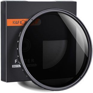 Фотография - Светофильтр K&F Concept ND2-ND400 Slim Variable/Fader NDX (KF01)