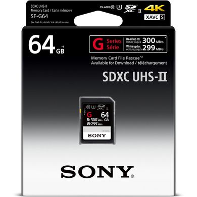 Фотографія - Карта пам'яті Sony SF-G Series UHS-II SDXC