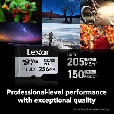 Фотография - Карта памяти Lexar Professional SILVER PLUS UHS-I microSDXC + SD adapter (LMSSIPL-BNANG)