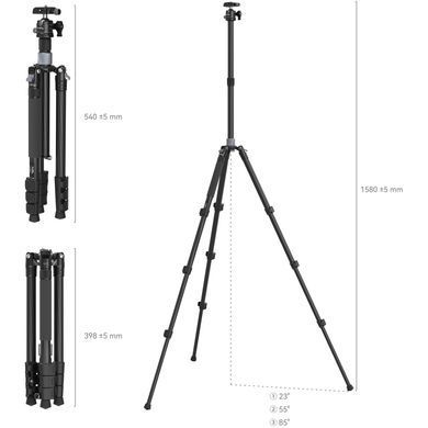 Фотографія - Штатив SmallRig Carbon Fiber Tripod with Center Column AP-20 & Ball Head (4059)
