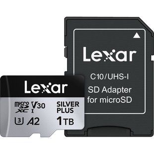 Фотография - Карта памяти Lexar Professional SILVER PLUS UHS-I microSDXC + SD adapter (LMSSIPL-BNANG)