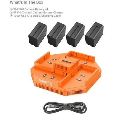 Фотография - Зарядное устройство SmallRig + 4 аккумулятора NP-F970 (4834)
