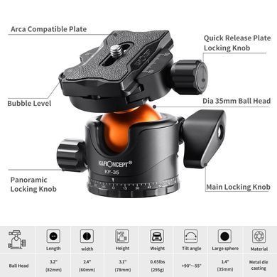 Фотография - Штатив K&F Concept A254C4+BH-35L (KF09.098)