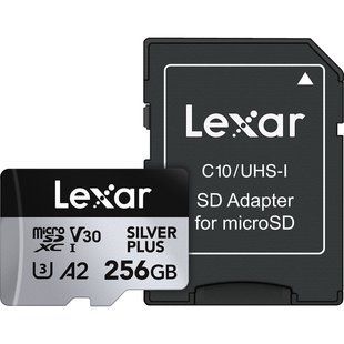 Фотография - Карта памяти Lexar Professional SILVER PLUS UHS-I microSDXC + SD adapter (LMSSIPL-BNANG)