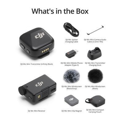 Фотографія - Мікрофонна система DJI Mic Mini (1TX + 1RX)