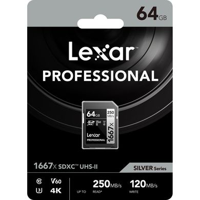 Фотографія - Карта пам'яті Lexar Professional 1667x UHS-II SDXC