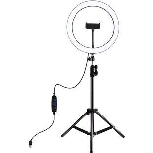 Фотография - Кольцевая USB LED лампа Puluz PKT3056B 11.8" + штатив 1.1 м