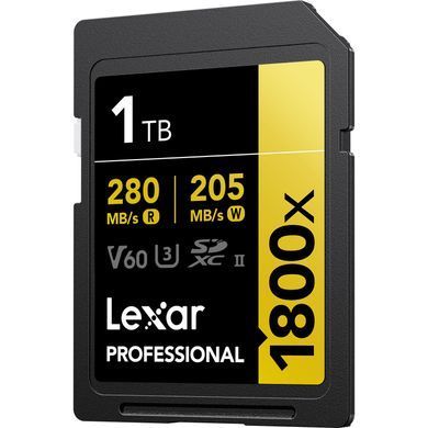 Фотография - Карта памяти Lexar Professional 1800x UHS-II SDXC (GOLD Series)