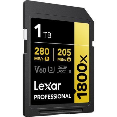 Фотография - Карта памяти Lexar Professional 1800x UHS-II SDXC (GOLD Series)