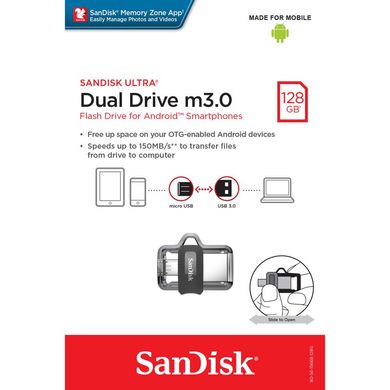 Фотография - SanDisk Ultra Dual Drive m3.0 128GB (SDDD3-128G-G46)