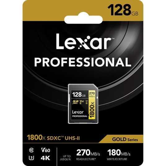 ᐉ Купить Карта памяти Lexar 128GB Professional 1800x UHS-II SDXC