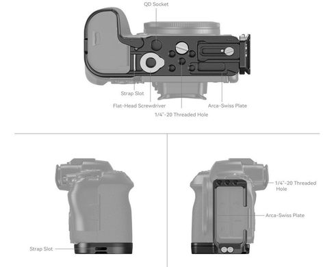 Фотографія - L-брекет SmallRig L-Bracket для Canon EOS R6 Mark II/R5/R5 C/R6 (4160)