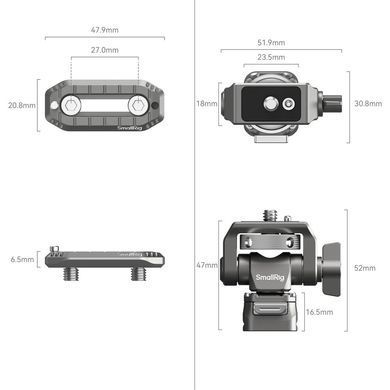 Фотография - Шарнирное крепление SmallRig HawkLock H21 with NATO Clamp (4487)