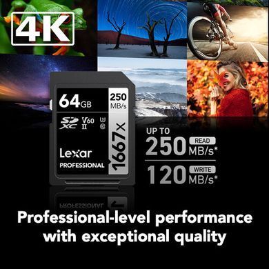 Фотографія - Карта пам'яті Lexar Professional 1667x UHS-II SDXC (2-pack)