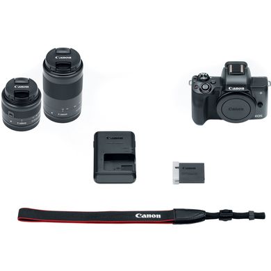 Фотографія - Canon EOS M50 Kit (15-45mm + 55-200mm) IS STM (Black)