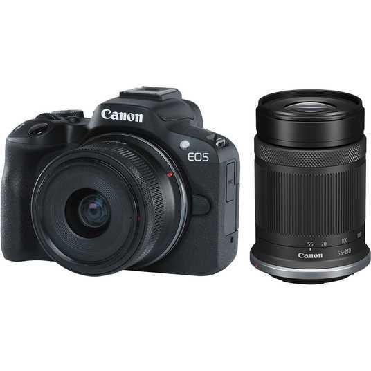 ᐉ Купить Фотоаппарат Canon EOS R50 Kit (18-45mm + 55-210mm) Black